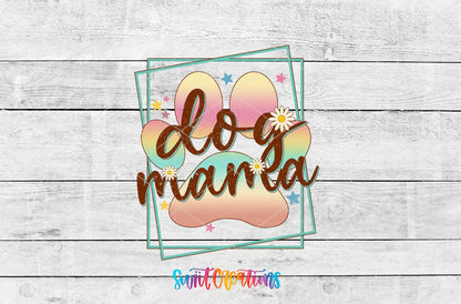 Soft Pastel Paw Print Dog Mama UV DTF Cup Decal | UV332 - Swiit Creations