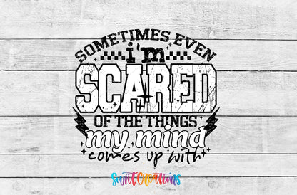 Sometimes I’m Scared Motel Keychain UV DTF Transfer | Funny Anxiety Humor | MK1585 - Swiit Creations