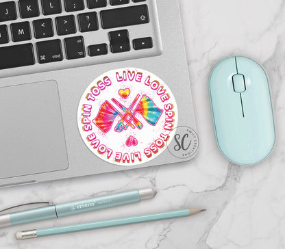 Spin Toss Live Love Sticker SS306 - Swiit Creations