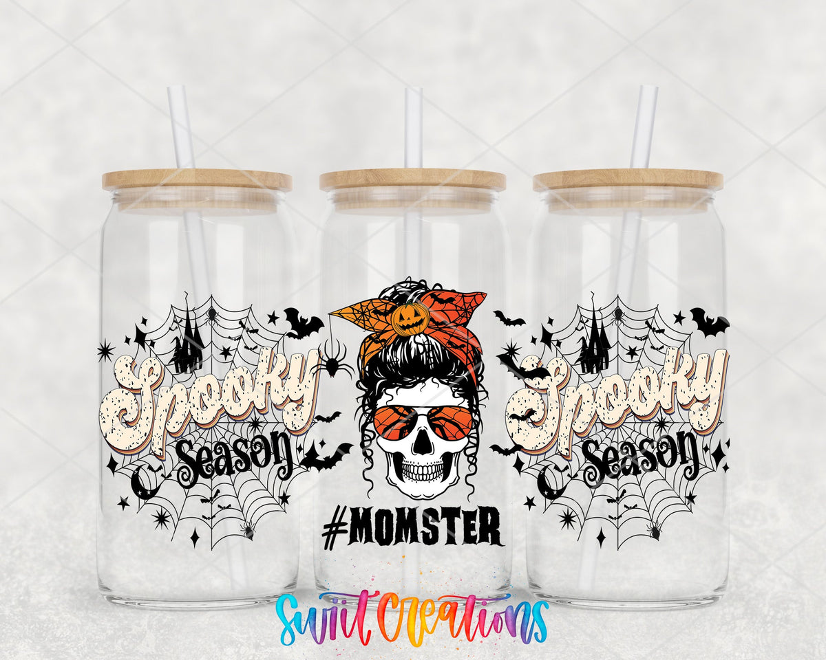 Spooky Season Momster Skeleton UV DTF Transfer Tumbler Wrap | DTF119 - Swiit Creations