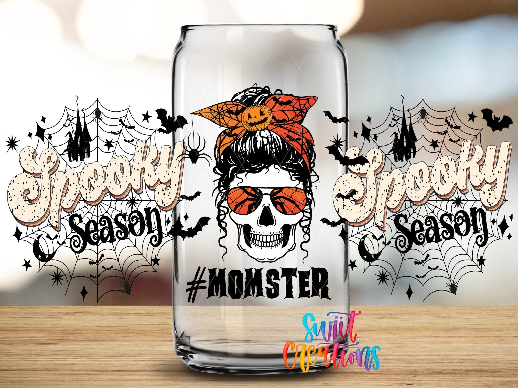 Spooky Season Momster Skeleton UV DTF Transfer Tumbler Wrap | DTF119 - Swiit Creations