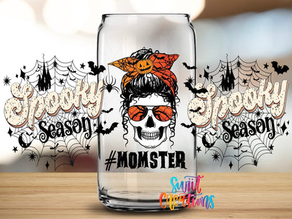 Spooky Season Momster Skeleton UV DTF Transfer Tumbler Wrap | DTF119 - Swiit Creations