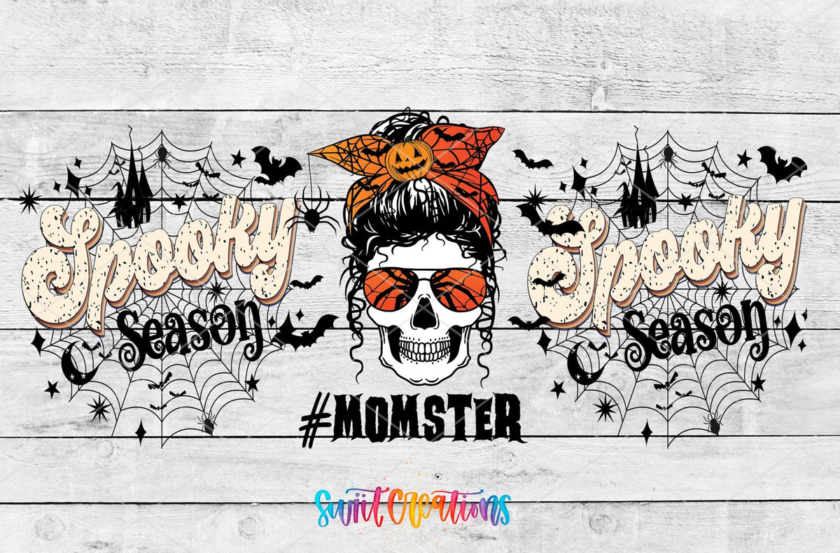 Spooky Season Momster Skeleton UV DTF Transfer Tumbler Wrap | DTF119 - Swiit Creations