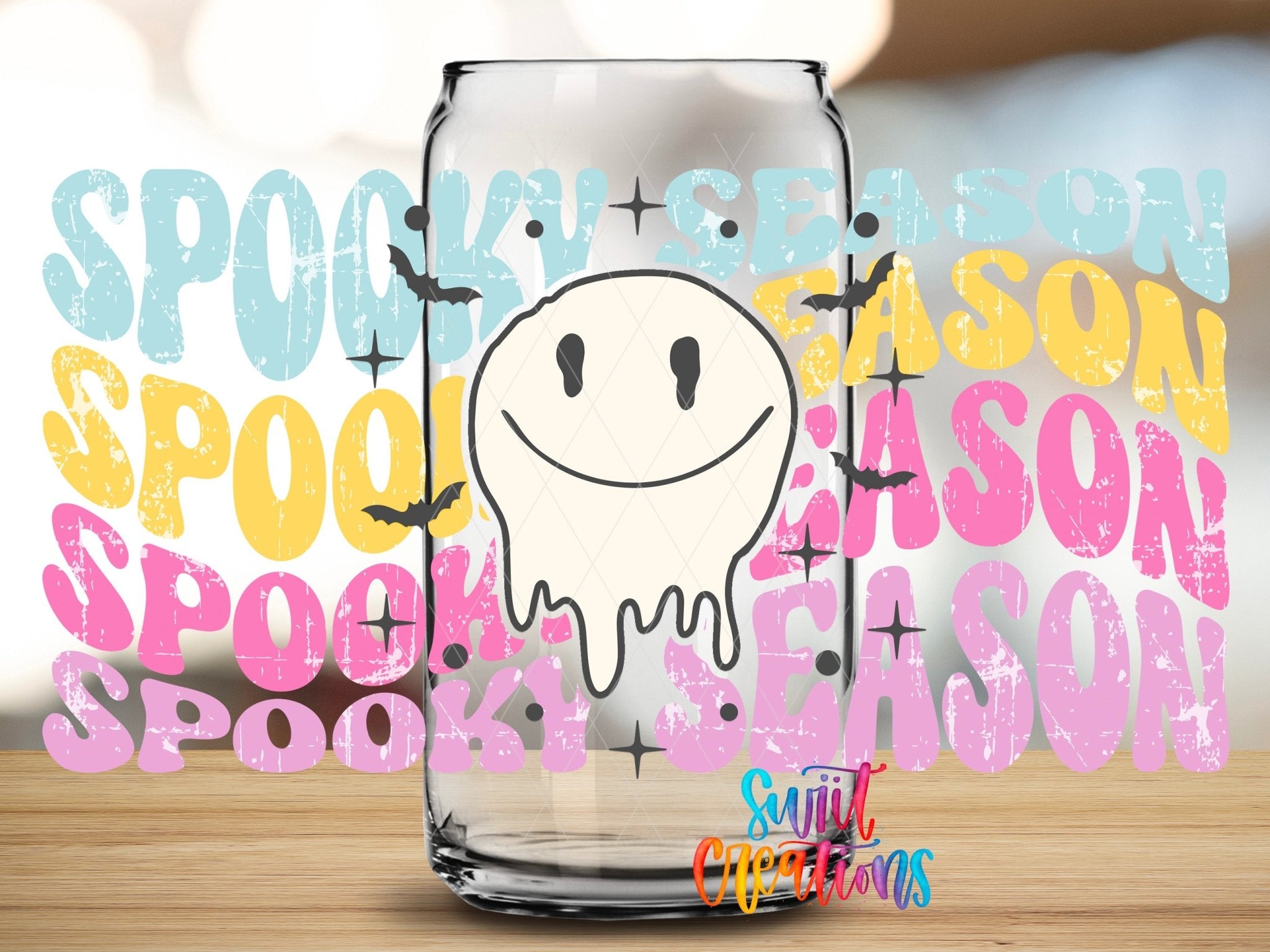 Spooky Season Pastel Ghost UV DTF Transfer Tumbler Wrap | DTF131 - Swiit Creations
