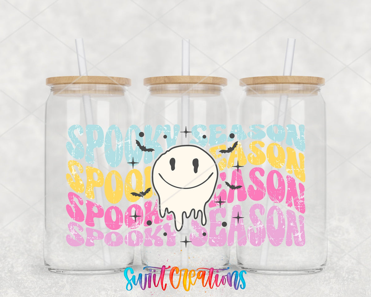 Spooky Season Pastel Ghost UV DTF Transfer Tumbler Wrap | DTF131 - Swiit Creations