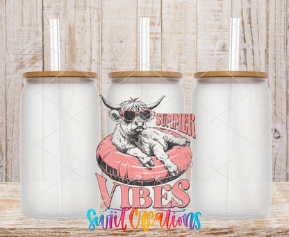 Summer Vibes Cow UV DTF Cup Decal | UV925 - Swiit Creations