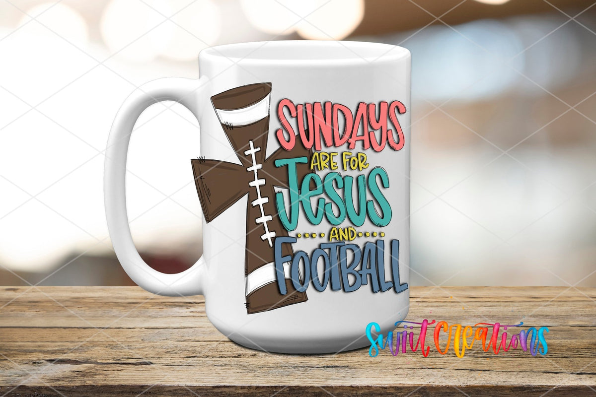 Sundays Are for Jesus and Football UV DTF Cup Decal | UV832 - Swiit Creations