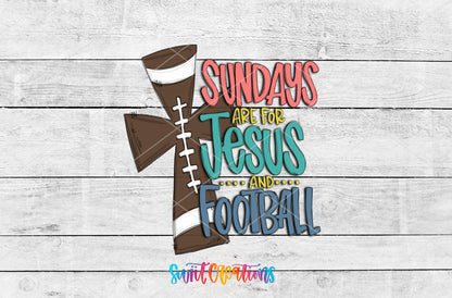 Sundays Are for Jesus and Football UV DTF Cup Decal | UV832 - Swiit Creations