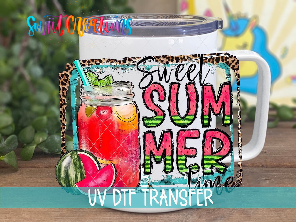 Sweet Summer Time Watermelon Drink UV DTF Cup Decal | UV365 - Swiit Creations