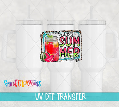 Sweet Summer Time Watermelon Drink UV DTF Cup Decal | UV365 - Swiit Creations