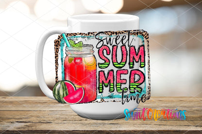 Sweet Summer Time Watermelon Drink UV DTF Cup Decal | UV365 - Swiit Creations