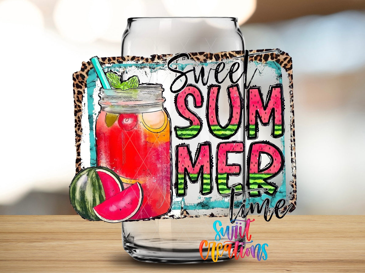 Sweet Summer Time Watermelon Drink UV DTF Cup Decal | UV365 - Swiit Creations