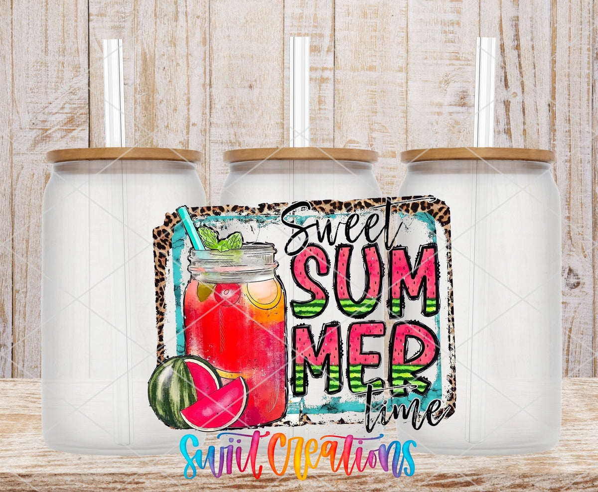 Sweet Summer Time Watermelon Drink UV DTF Cup Decal | UV365 - Swiit Creations