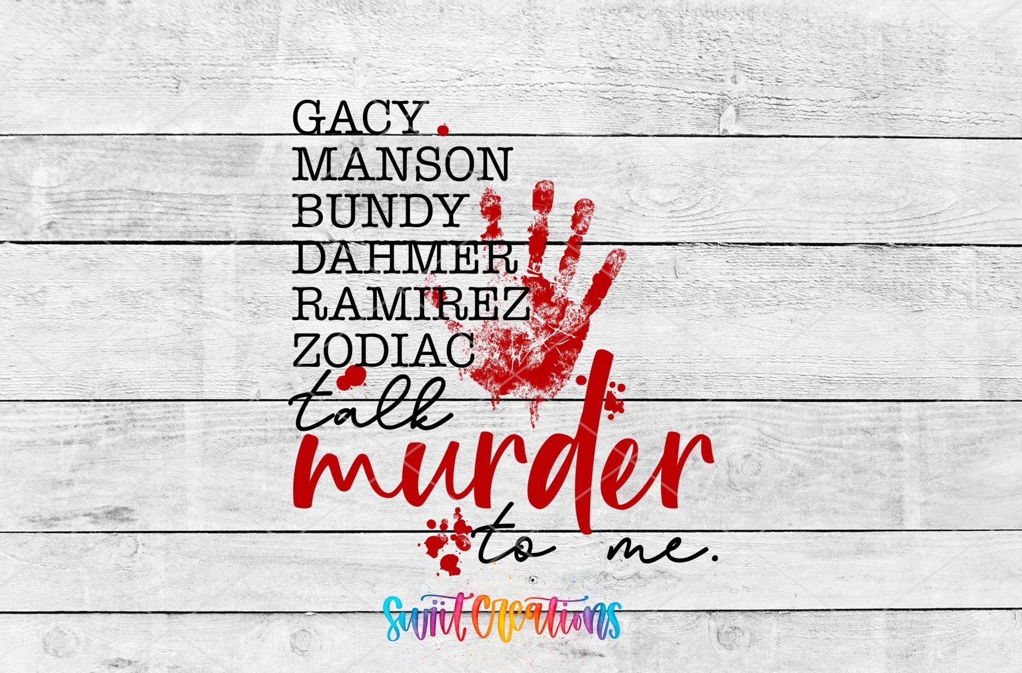Talk Murder To Me Motel Keychain UV DTF Transfer | True Crime List Design | MK1700 - Swiit Creations