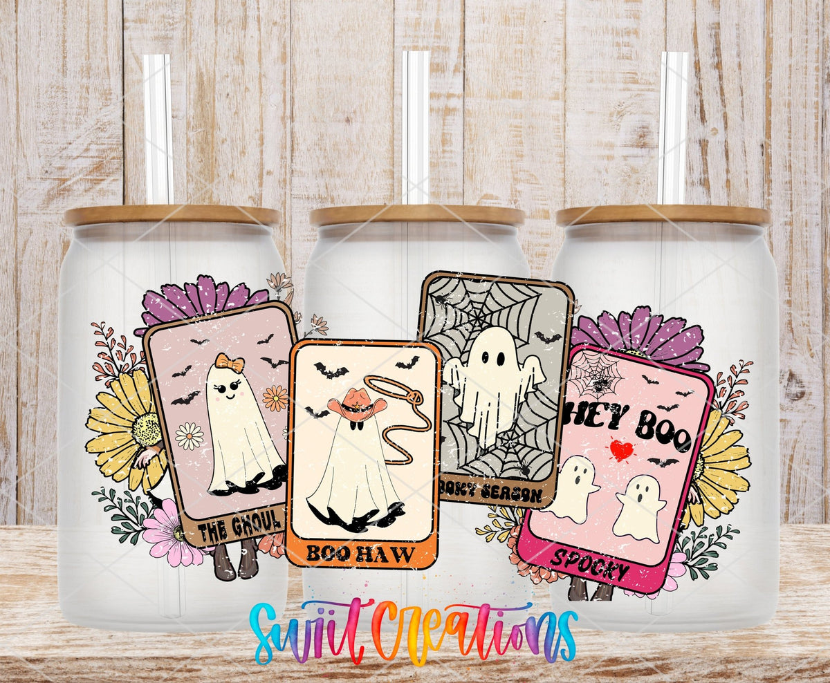 Tarot Ghost Halloween UV DTF Transfer Tumbler Wrap | DTF128 - Swiit Creations