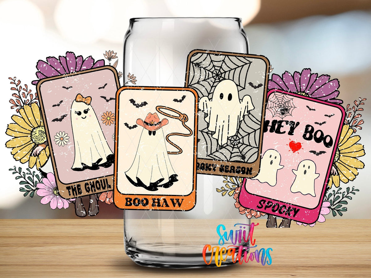 Tarot Ghost Halloween UV DTF Transfer Tumbler Wrap | DTF128 - Swiit Creations