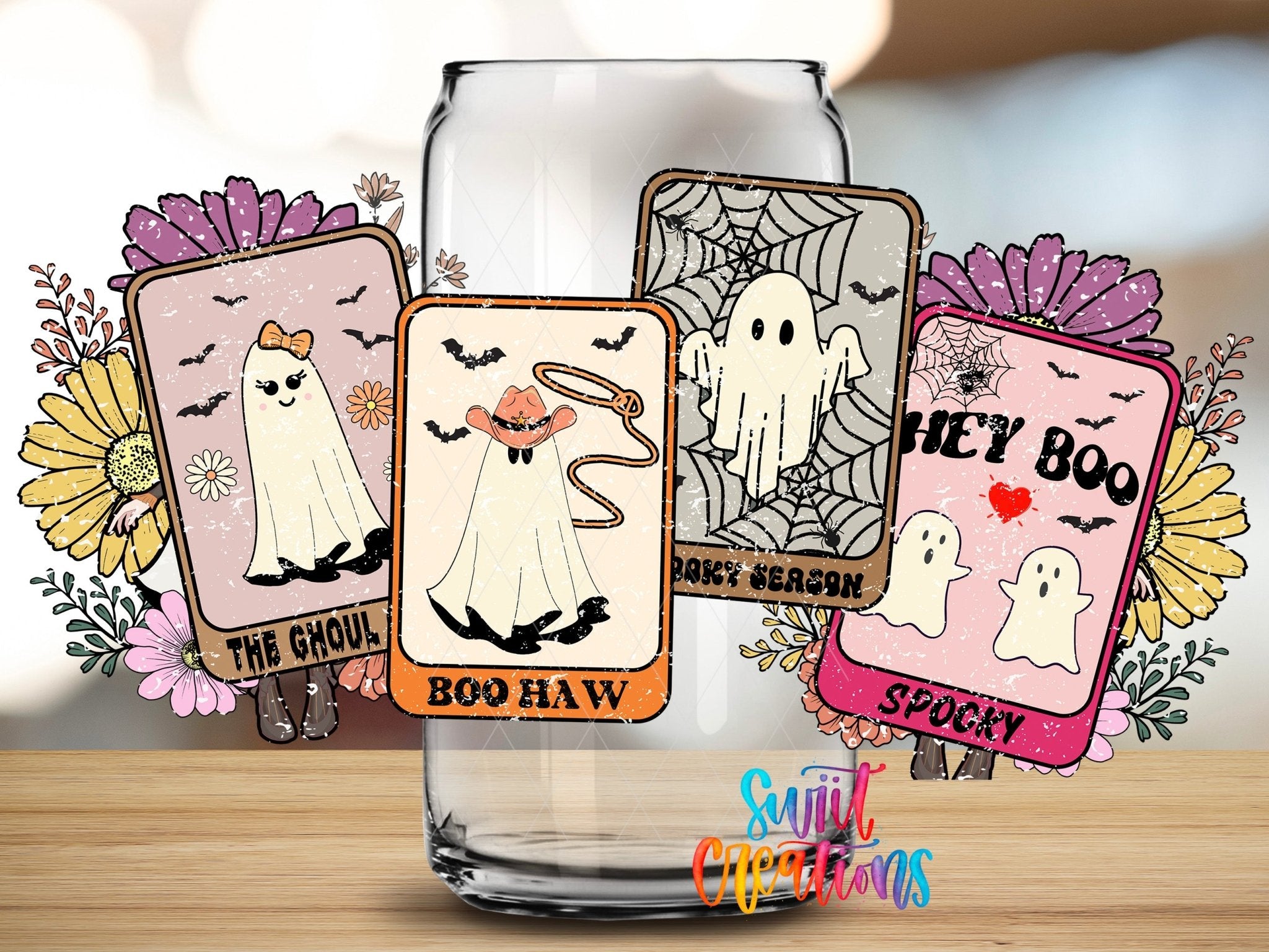 Tarot Ghost Halloween UV DTF Transfer Tumbler Wrap | DTF128 - Swiit Creations