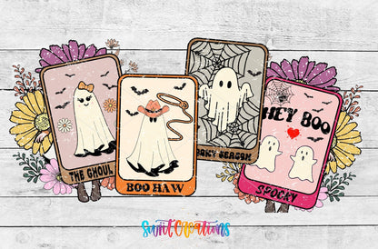 Tarot Ghost Halloween UV DTF Transfer Tumbler Wrap | DTF128 - Swiit Creations