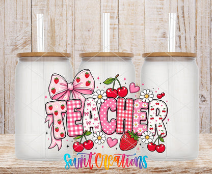 Teacher Strawberry UV DTF Transfer | UV2138 - Swiit Creations