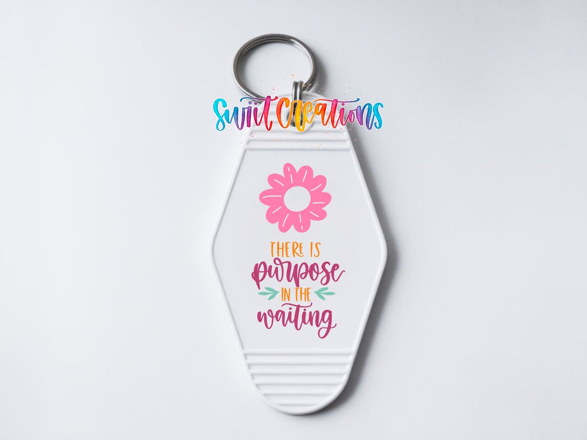 There Is Purpose In The Waiting Motel Keychain UV DTF Transfer | Christian Faith Gift | MK2056 - Swiit Creations