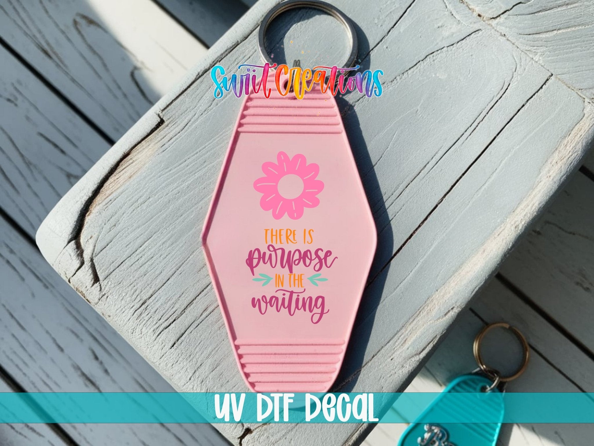 There Is Purpose In The Waiting Motel Keychain UV DTF Transfer | Christian Faith Gift | MK2056 - Swiit Creations