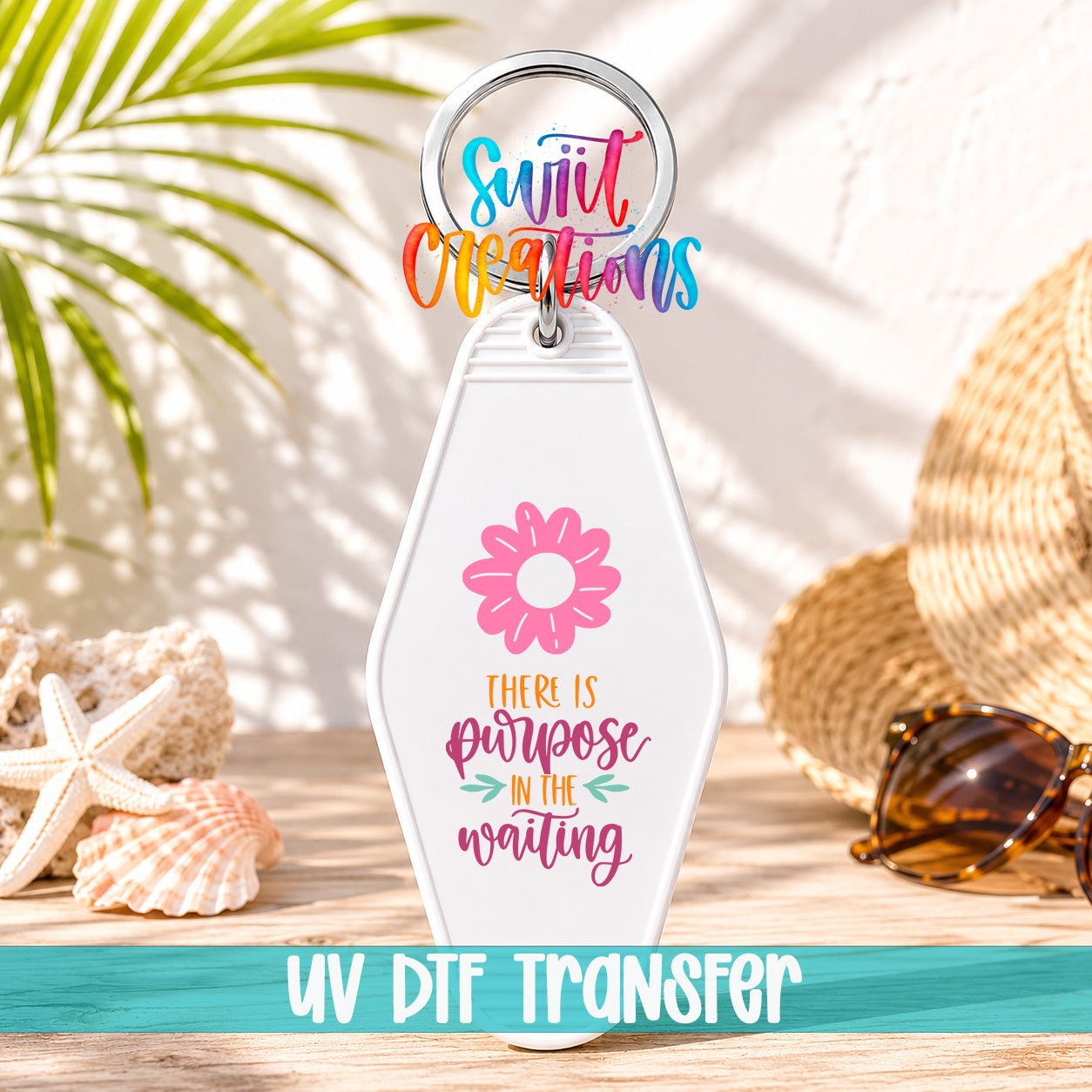 There Is Purpose In The Waiting Motel Keychain UV DTF Transfer | Christian Faith Gift | MK2056 - Swiit Creations