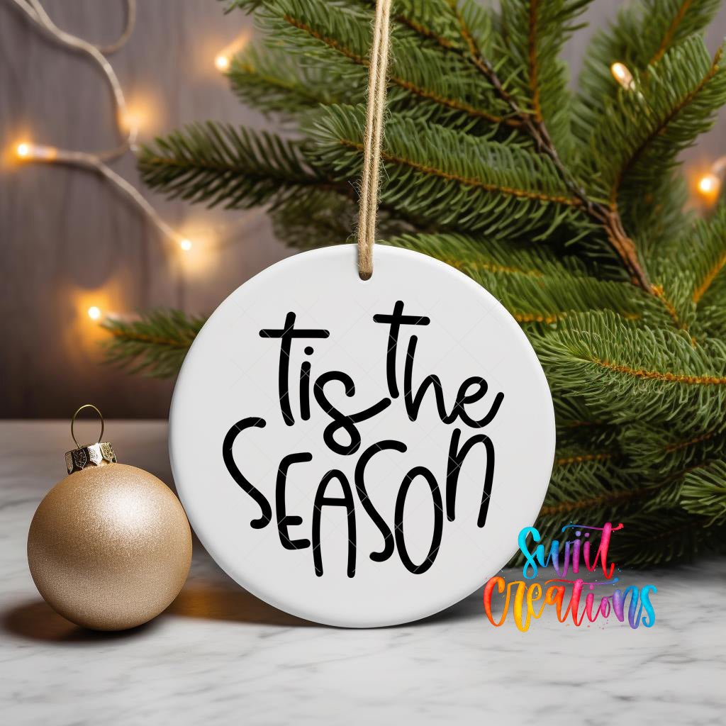 Tis the Season Christmas UV DTF Ornament Decal O-018 - Swiit Creations