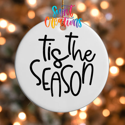Tis the Season Christmas UV DTF Ornament Decal O-018 - Swiit Creations