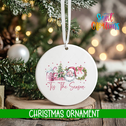 Tis The Season Santa Ornament | Holiday Ornament | O1209 - Swiit Creations