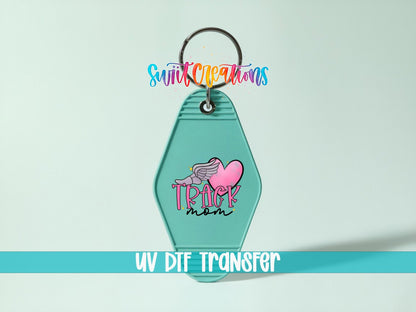 Track Mom Pink Motel Keychain UV DTF Transfer | MK1497 - Swiit Creations
