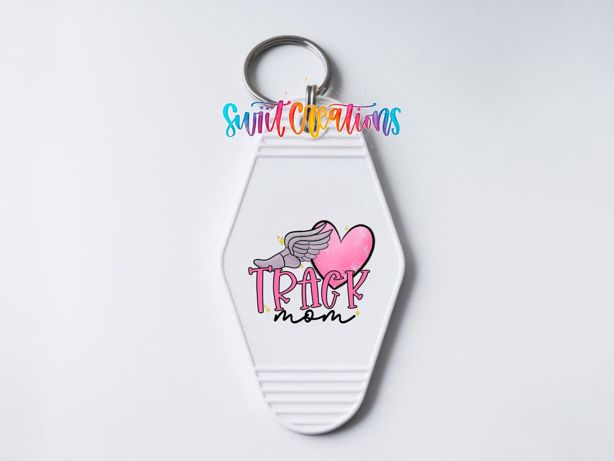 Track Mom Pink Motel Keychain UV DTF Transfer | MK1497 - Swiit Creations