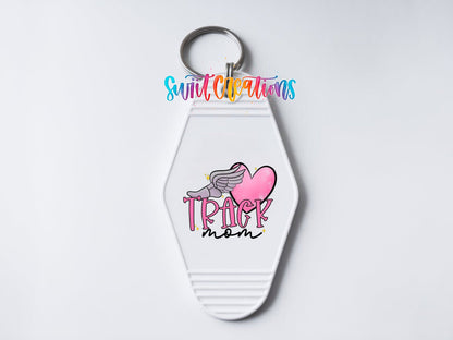Track Mom Pink Motel Keychain UV DTF Transfer | MK1497 - Swiit Creations