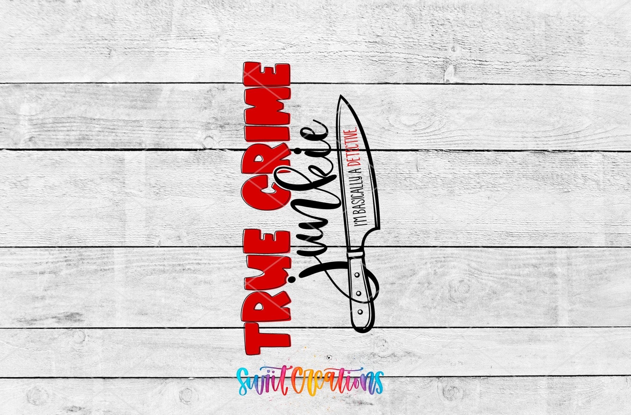 True Crime Junkie Motel Keychain UV DTF Transfer | Funny Crime Fan Design | MK675 - Swiit Creations