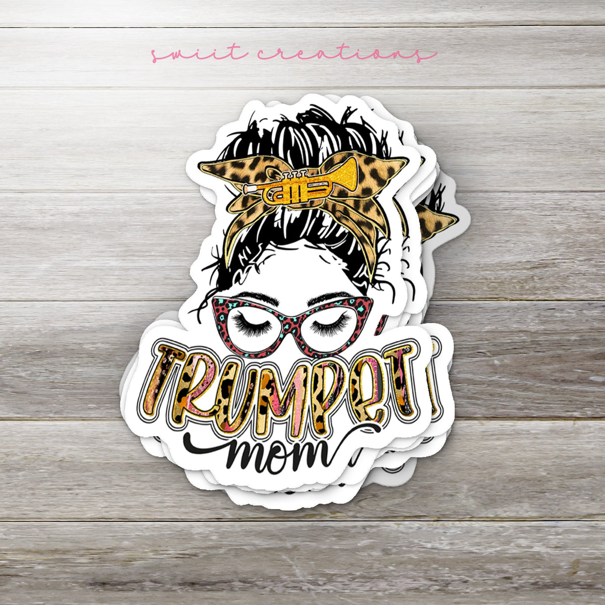 Trumpet Mom Sticker SS316 - Swiit Creations