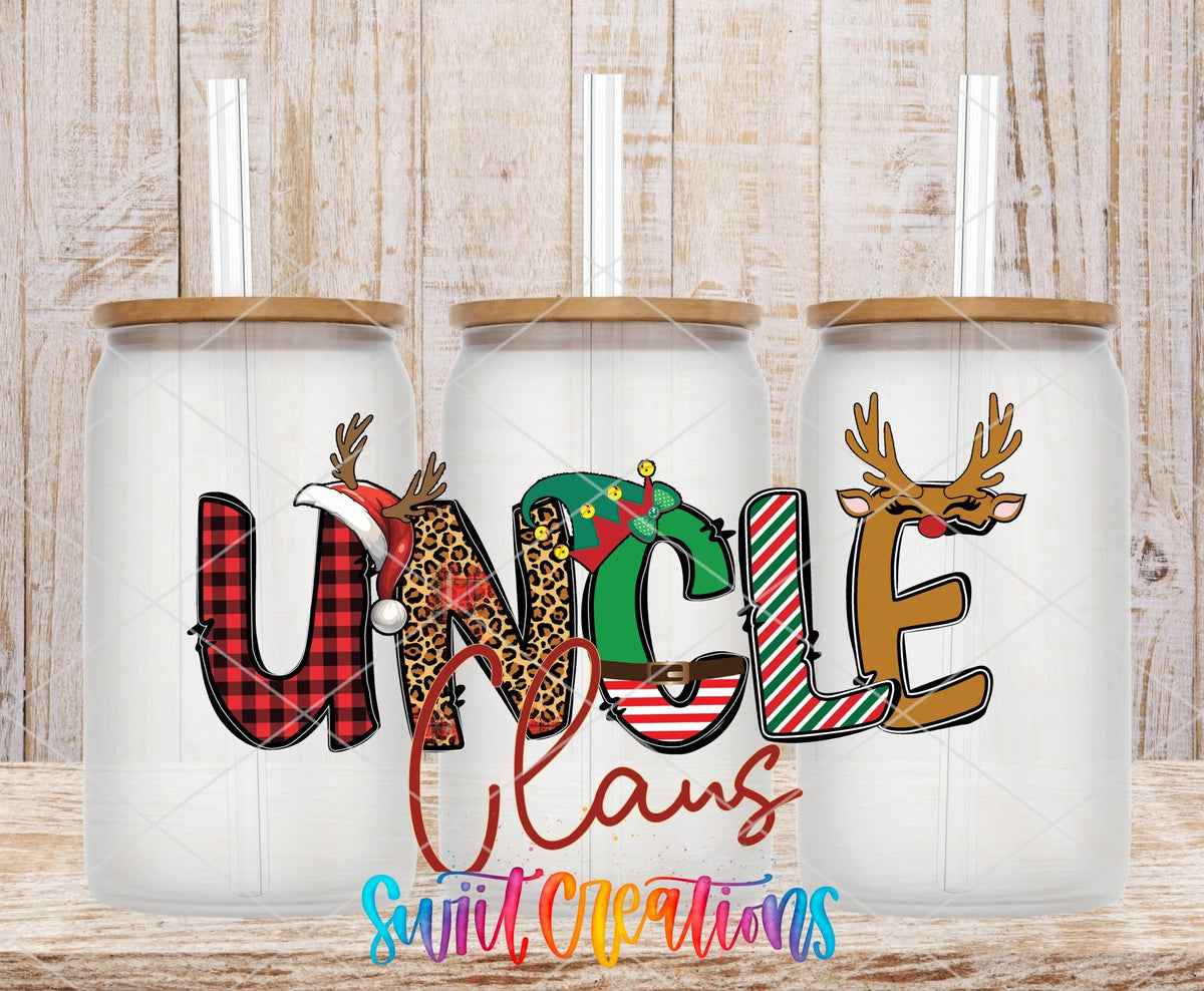 Uncle Claus Christmas UV DTF Cup Decal | UV1236 - Swiit Creations