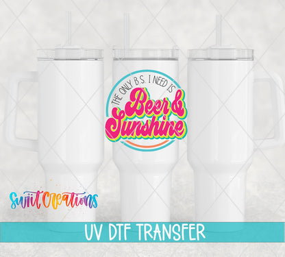 UV DTF Decal - Beer Glass Decal | Waterproof Scratch Resistant Tumbler Wrap | UV847 - Swiit Creations