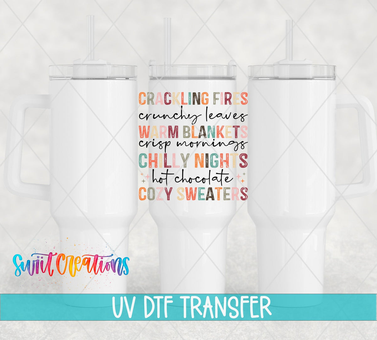 Warm and Cozy Fall UV DTF Cup Decal | UV1168 - Swiit Creations