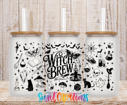 Witch Brew UV DTF Transfer Tumbler Wrap | Spooky Halloween Potion Ghost Cat Cup Decal | DTF289 - Swiit Creations