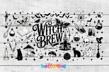 Witch Brew UV DTF Transfer Tumbler Wrap | Spooky Halloween Potion Ghost Cat Cup Decal | DTF289 - Swiit Creations