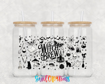 Witch Brew UV DTF Transfer Tumbler Wrap | Spooky Halloween Potion Ghost Cat Cup Decal | DTF289 - Swiit Creations