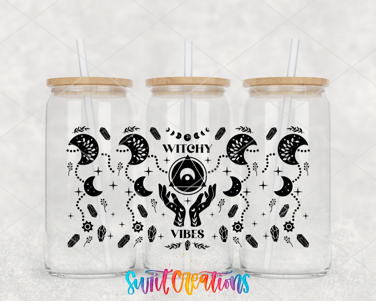 Witchy Vibes Moon Phase UV DTF Transfer Tumbler Wrap | DTF022 - Swiit Creations