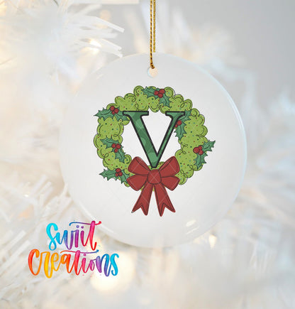 Wreath Christmas Personalized Christmas Ornament CFO09 - Swiit Creations
