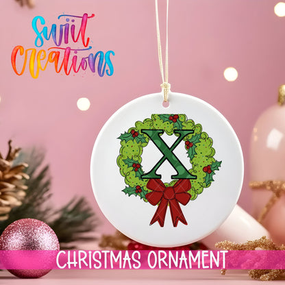 Wreath Christmas Personalized Christmas Ornament CFO09 - Swiit Creations