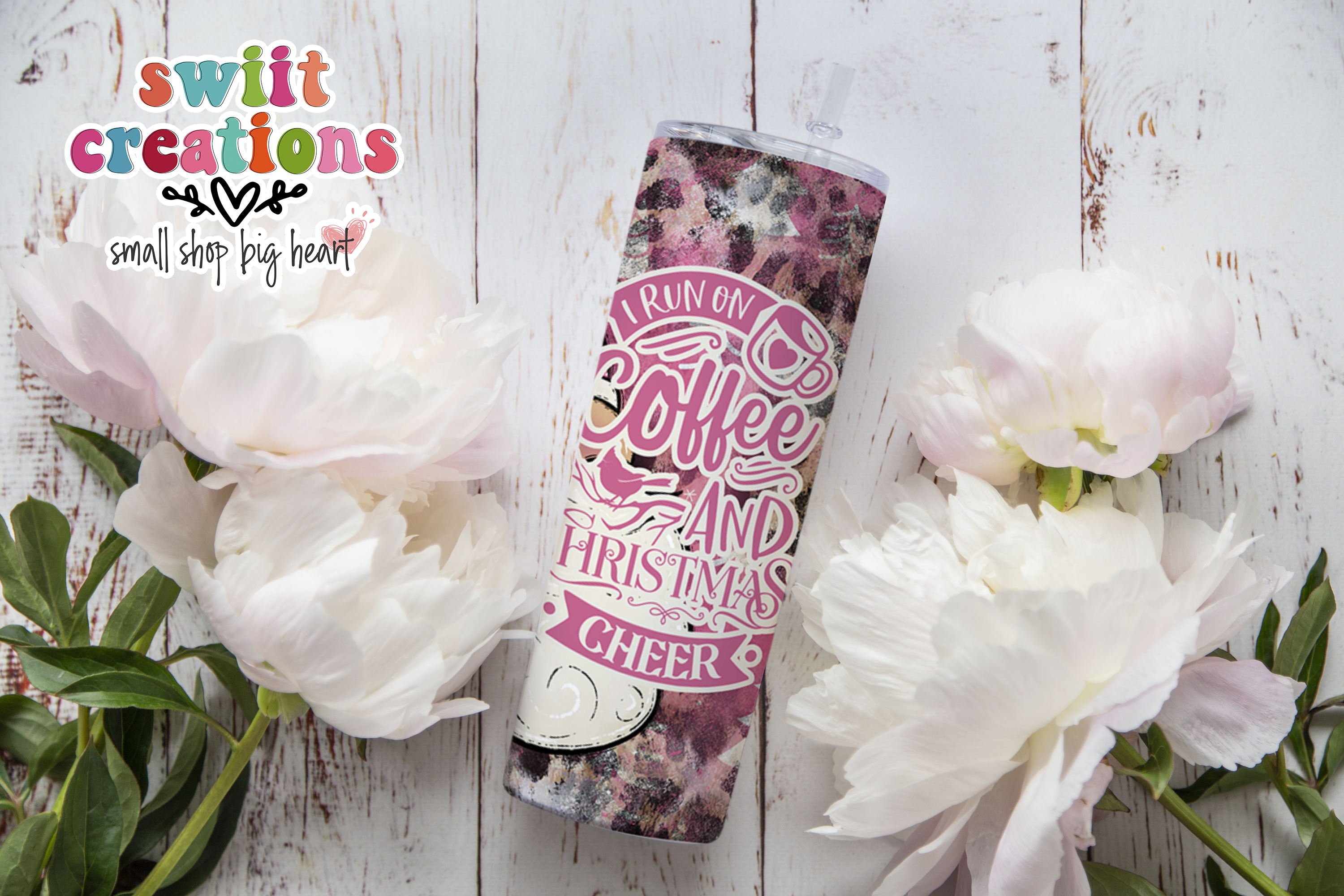 I Run On Coffee and Christmas Cheer Tumbler (T313)