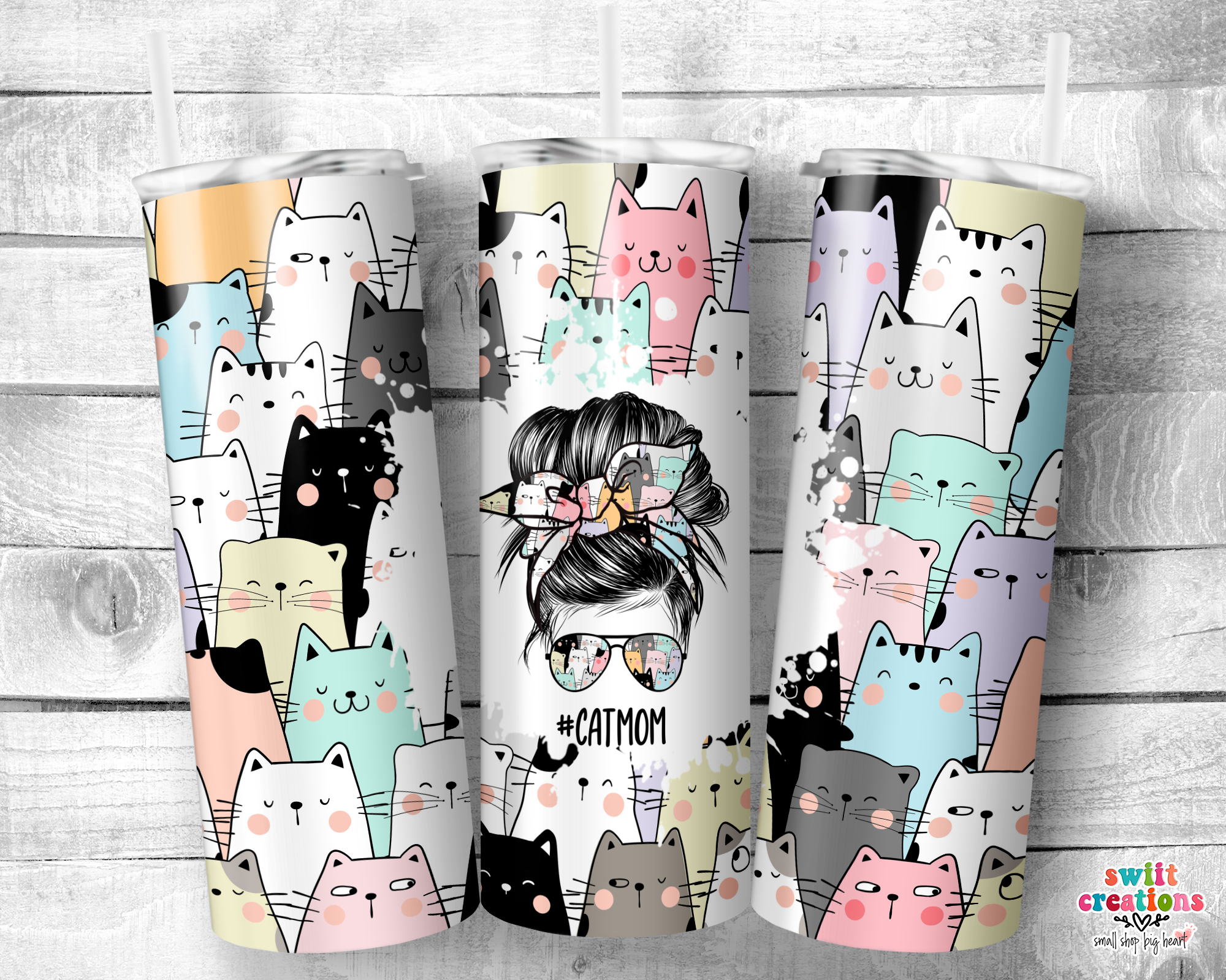 Cat Mom Tumbler (T374)