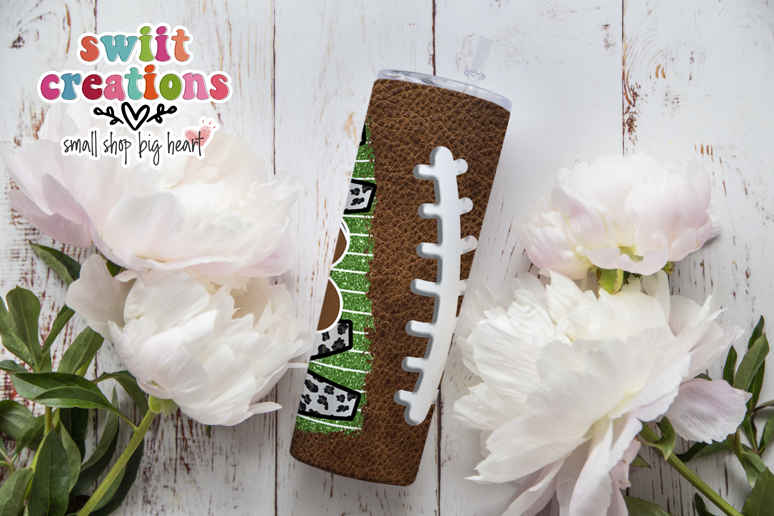 My Heart is On That Field Football Mom Tumbler (T347)