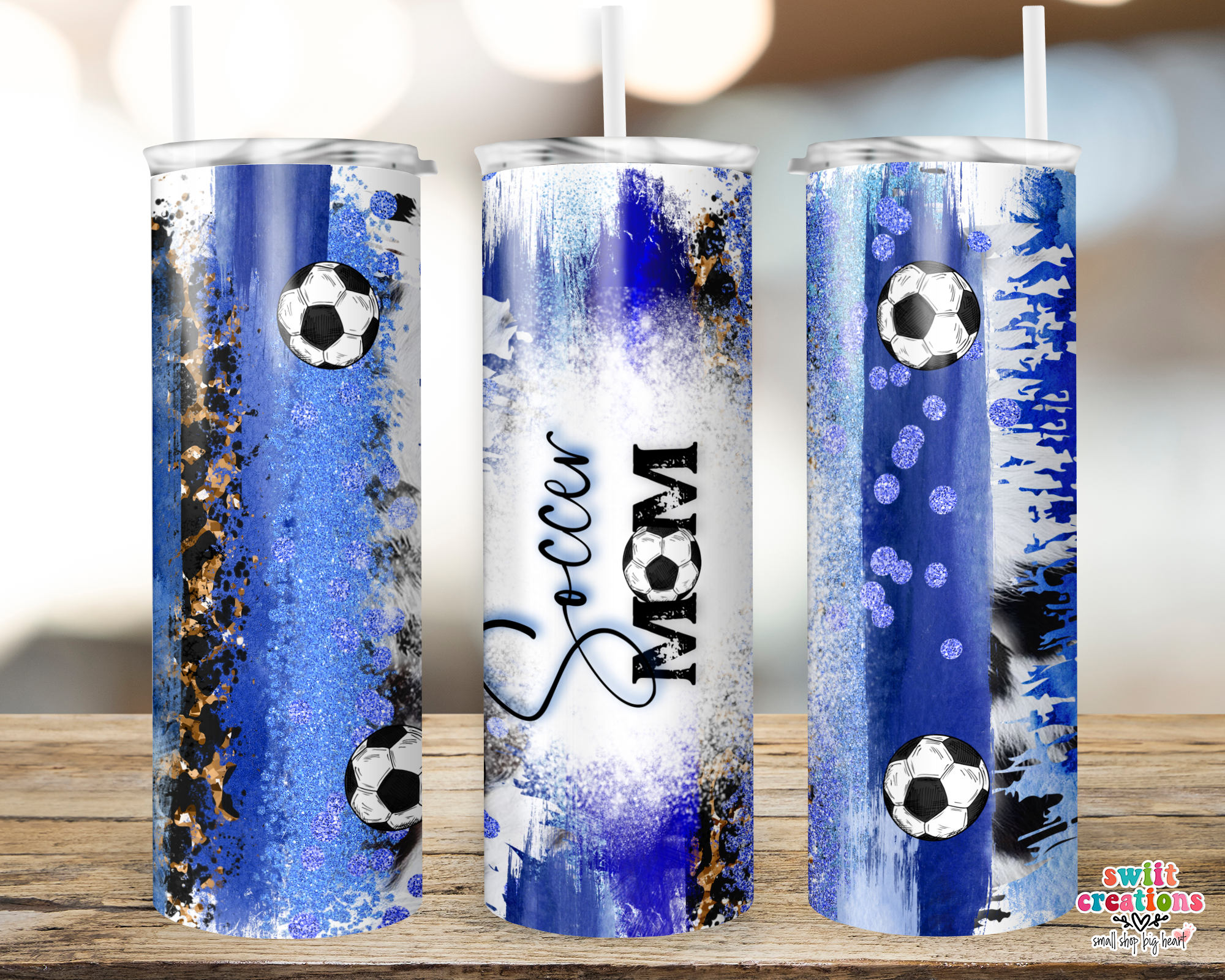 Blue Soccer Mom Tumbler (T367)