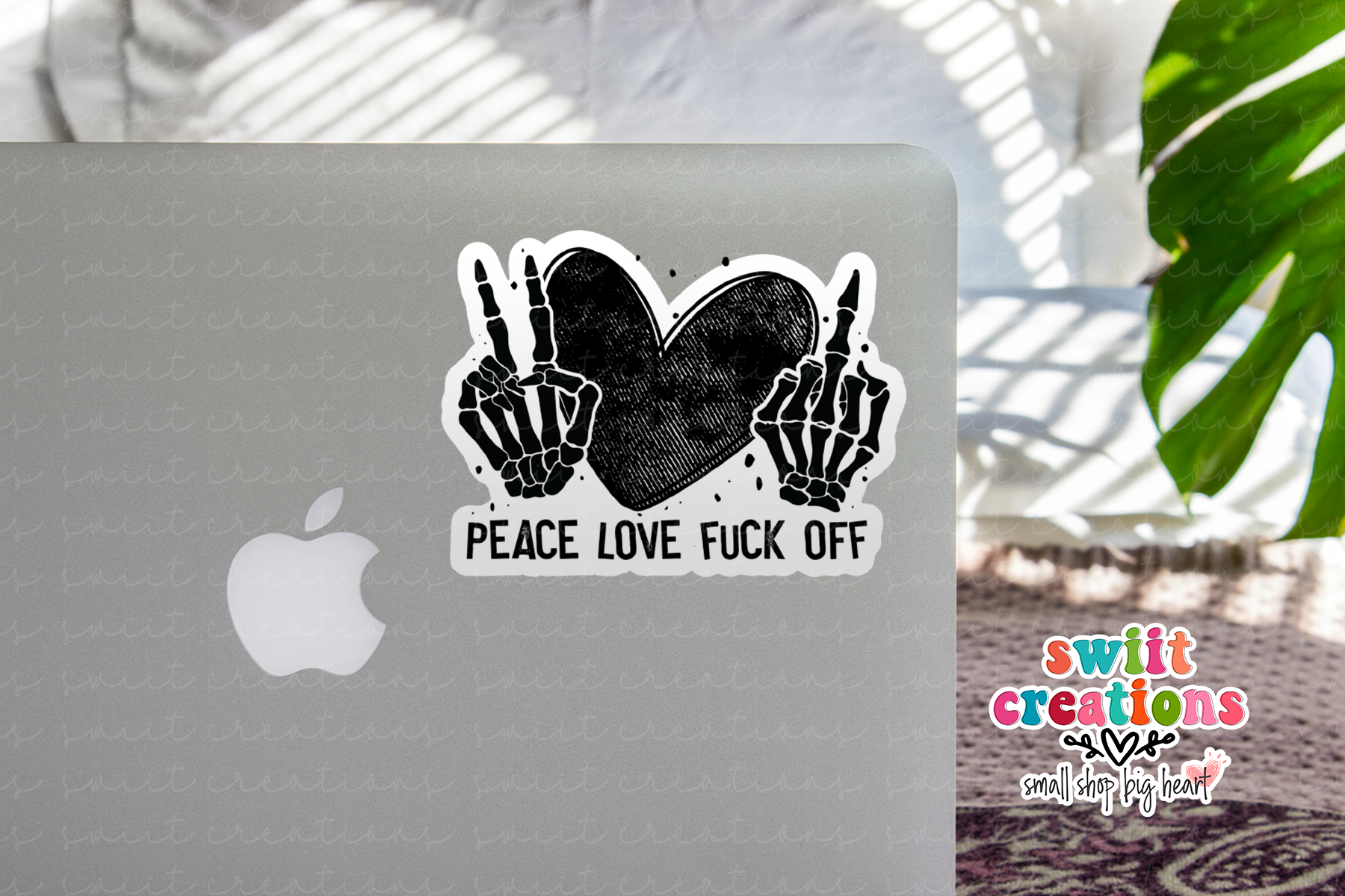Peace Love Fuck Off Waterproof Sticker SS122