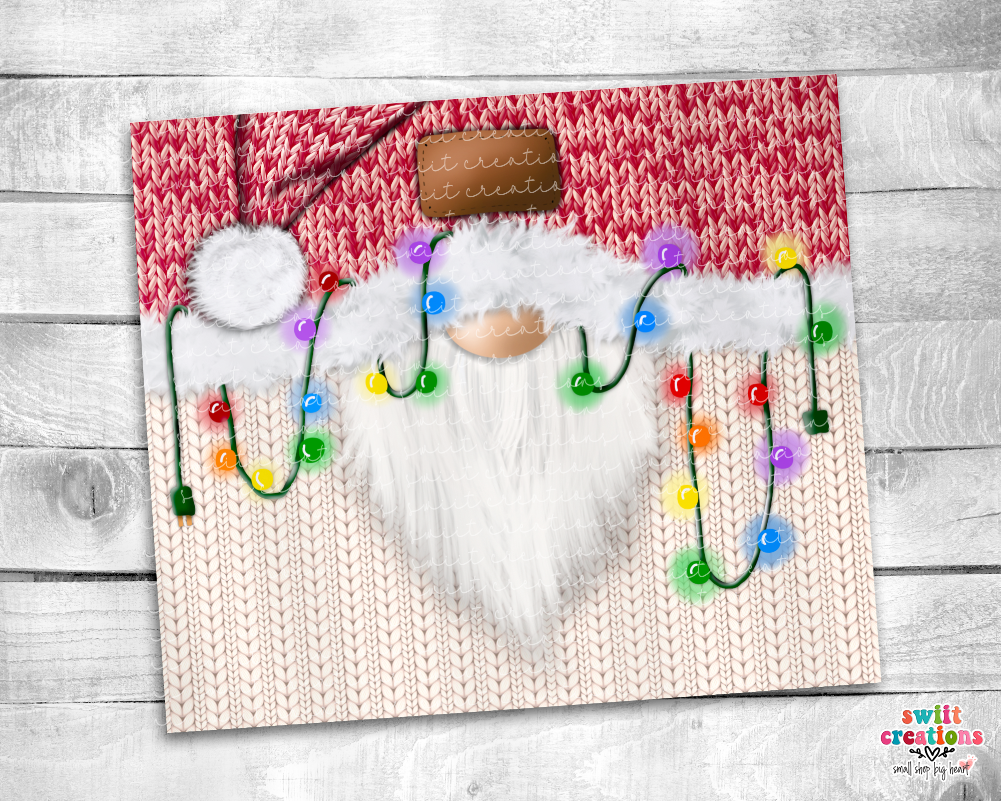 Christmas Lights Gnome Tumbler (T306)
