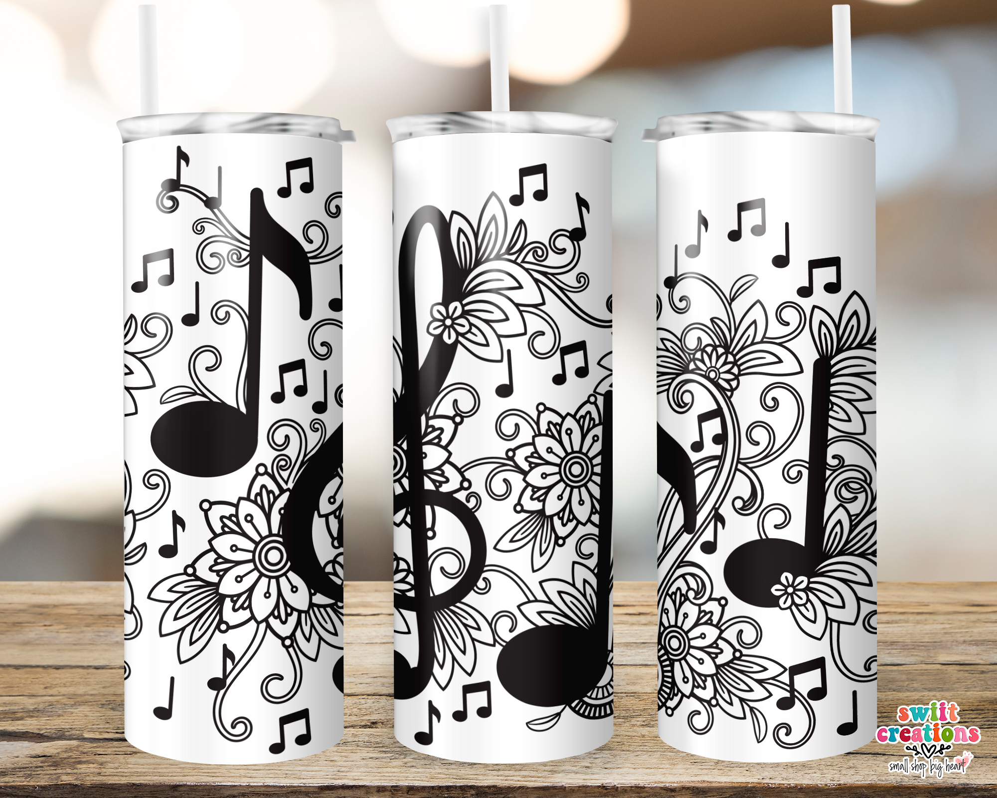 Floral Music Tumbler (T272)